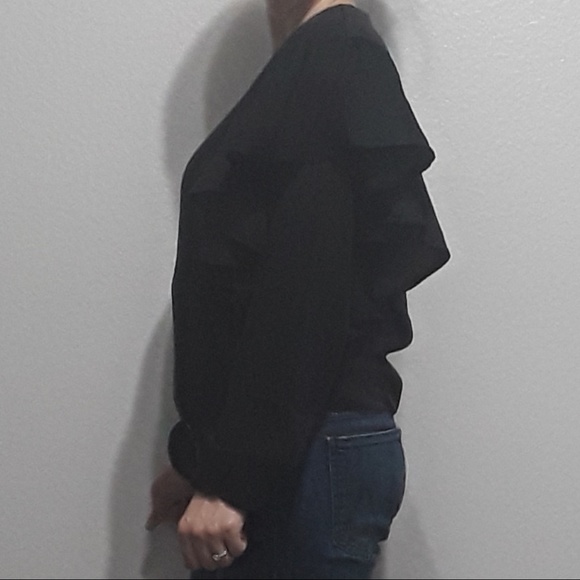 Free Generation Ruffled Satin Zip-Front Jacket - Picture 5 of 7